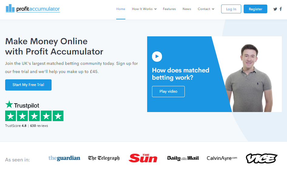 Profit Accumulator Free Trial Matched Betting Make Money Online