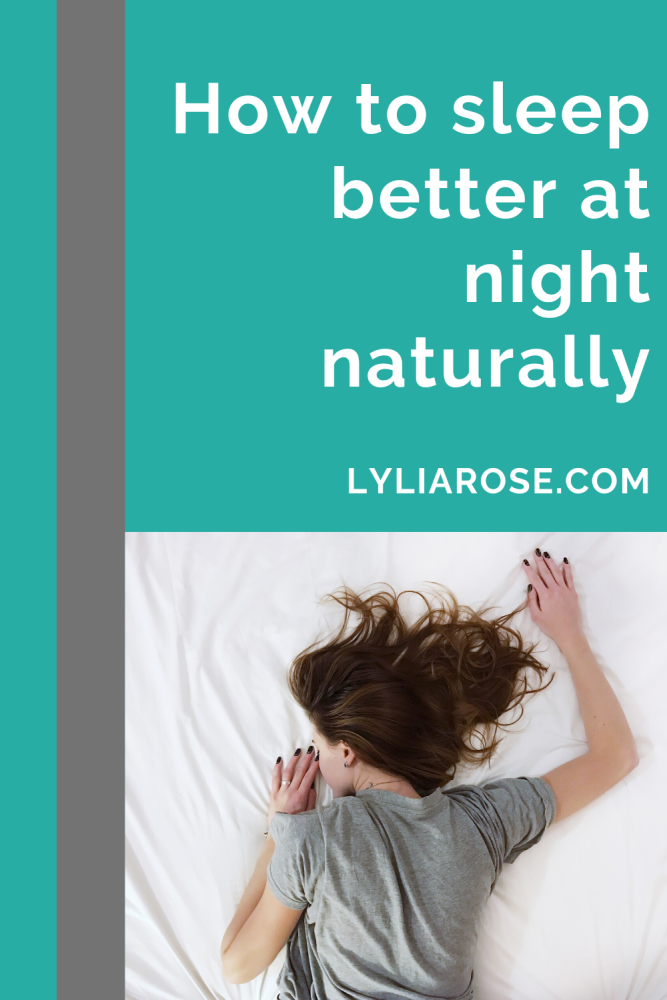 how to sleep better at night naturally