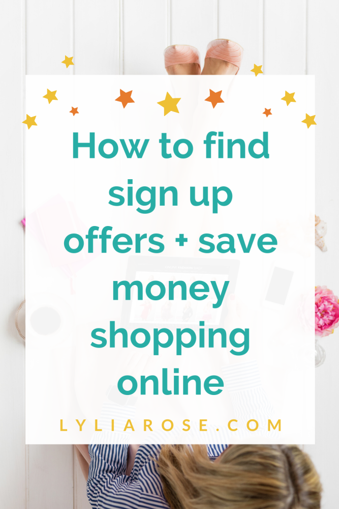 How to find sign up offers + save money shopping online (1)