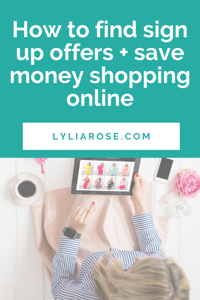 How to find sign up offers + save money shopping online