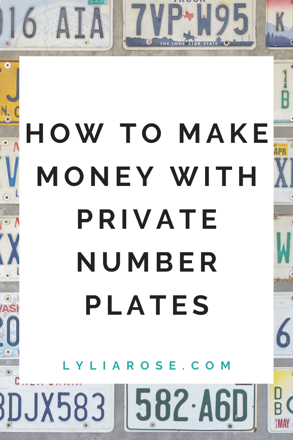 How to make money with private number plates