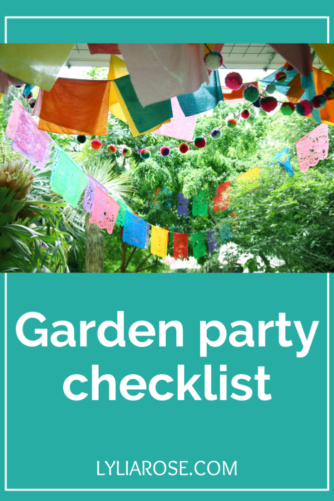 garden party checklist