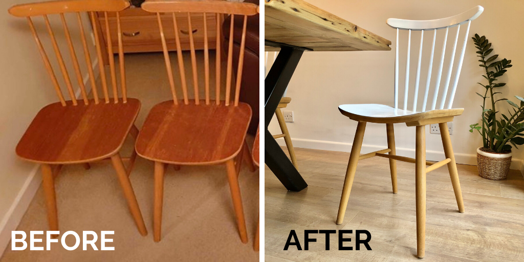 How to save money and upcycle second-hand dining chairs (1)