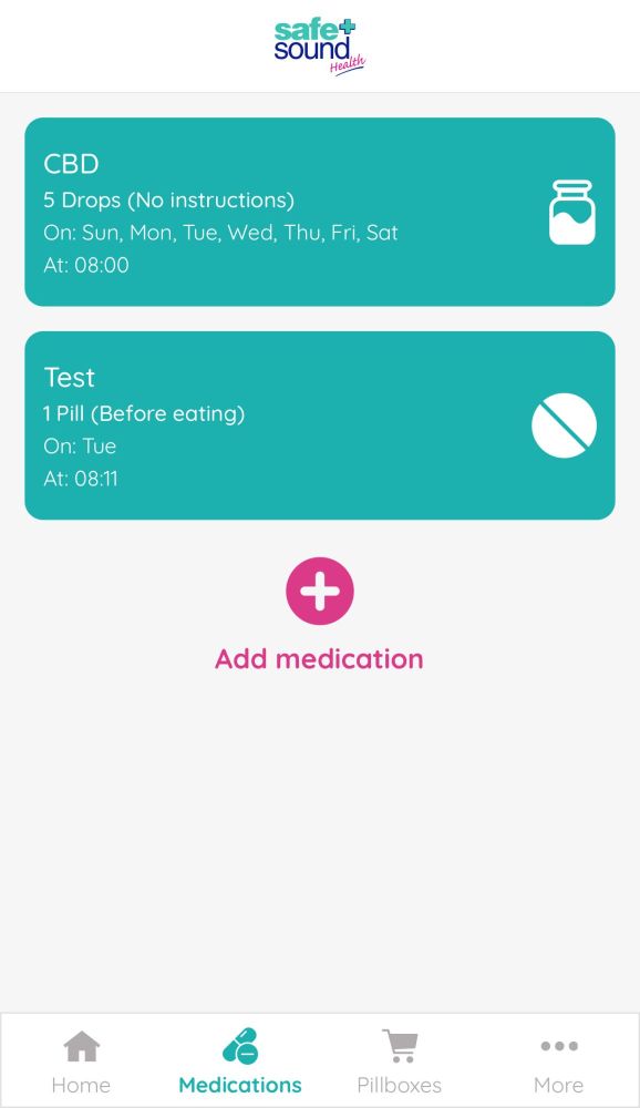 Free pill reminder app - safe and sound