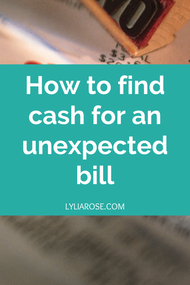 How to find cash for an unexpected bill
