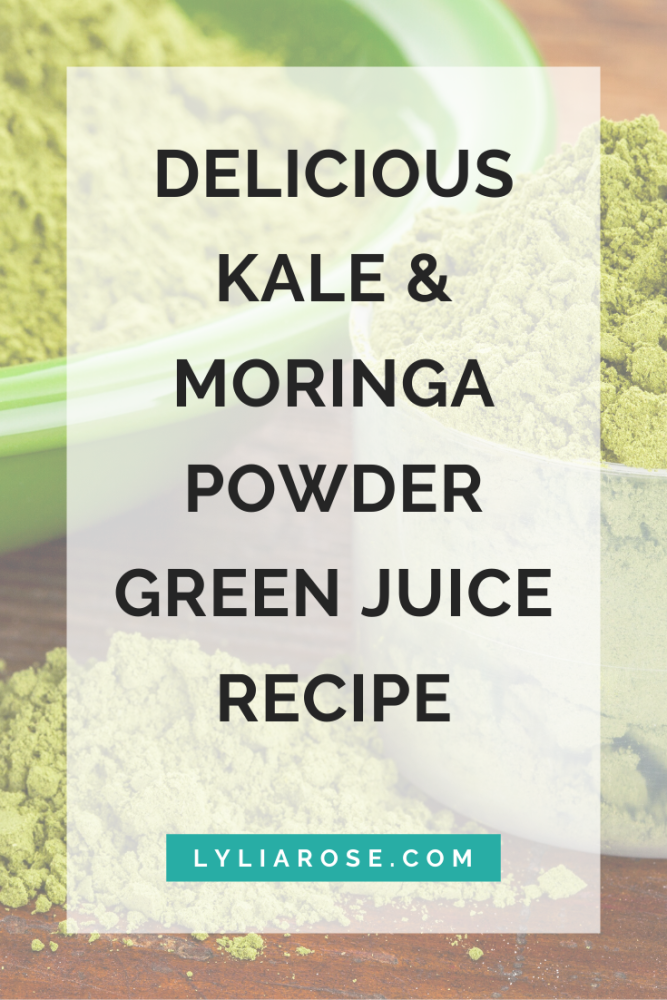 Delicious kale &amp; moringa powder green juice recipe (1)