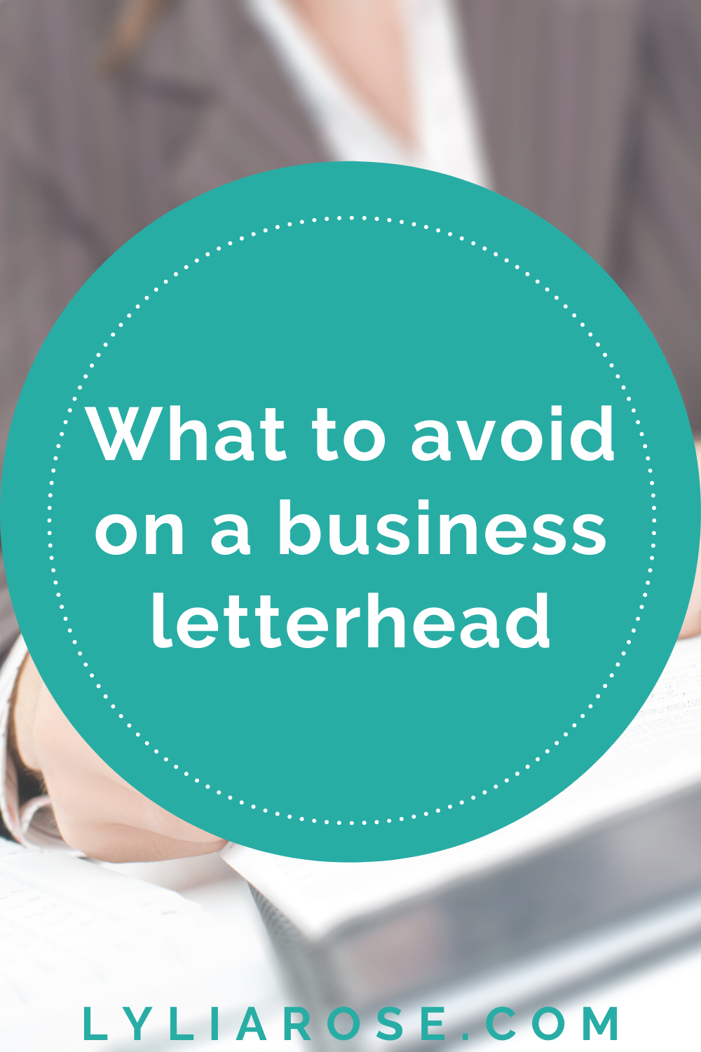 What to avoid on a business letterhead