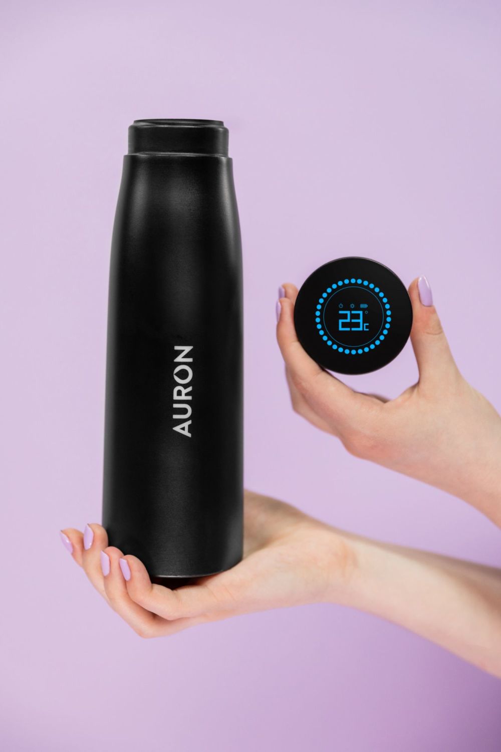Auron self cleaning water bottle