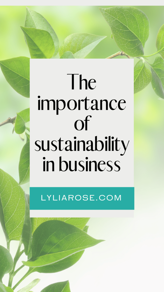 The importance of sustainability in business