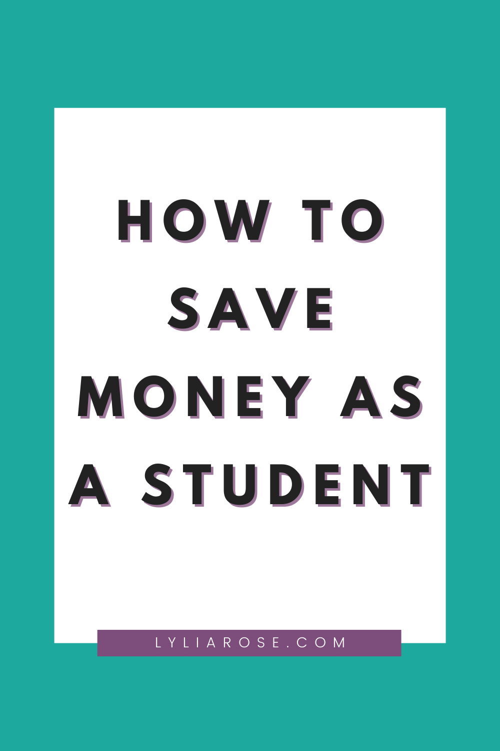 How to save money as a student