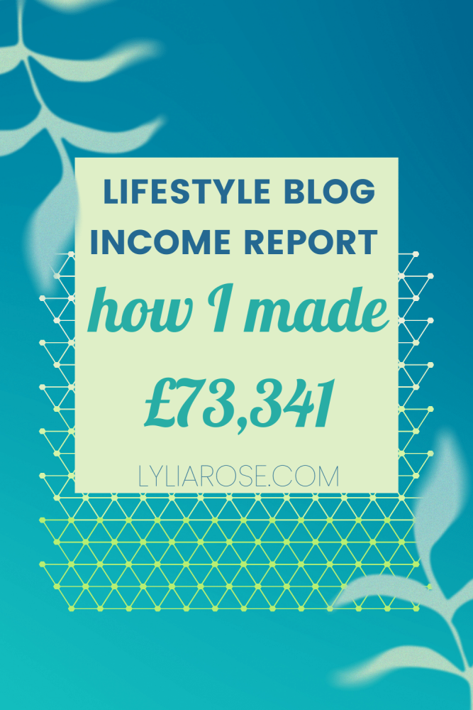 LIFESTYLE BLOG INCOME REPORT 2021 how I made &pound;73,341
