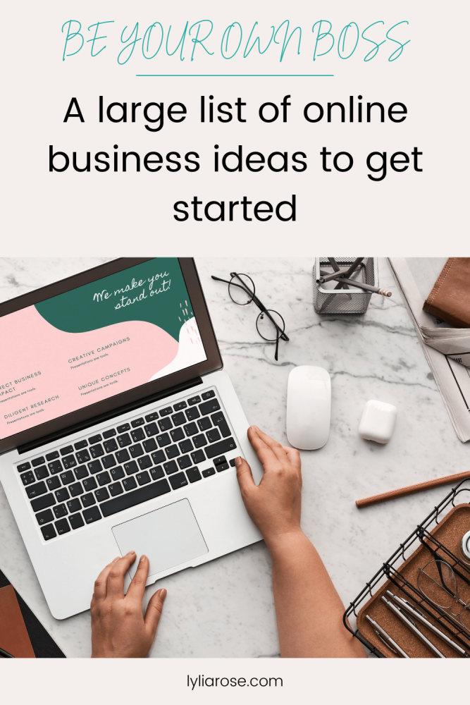 A large list of online business ideas to get started
