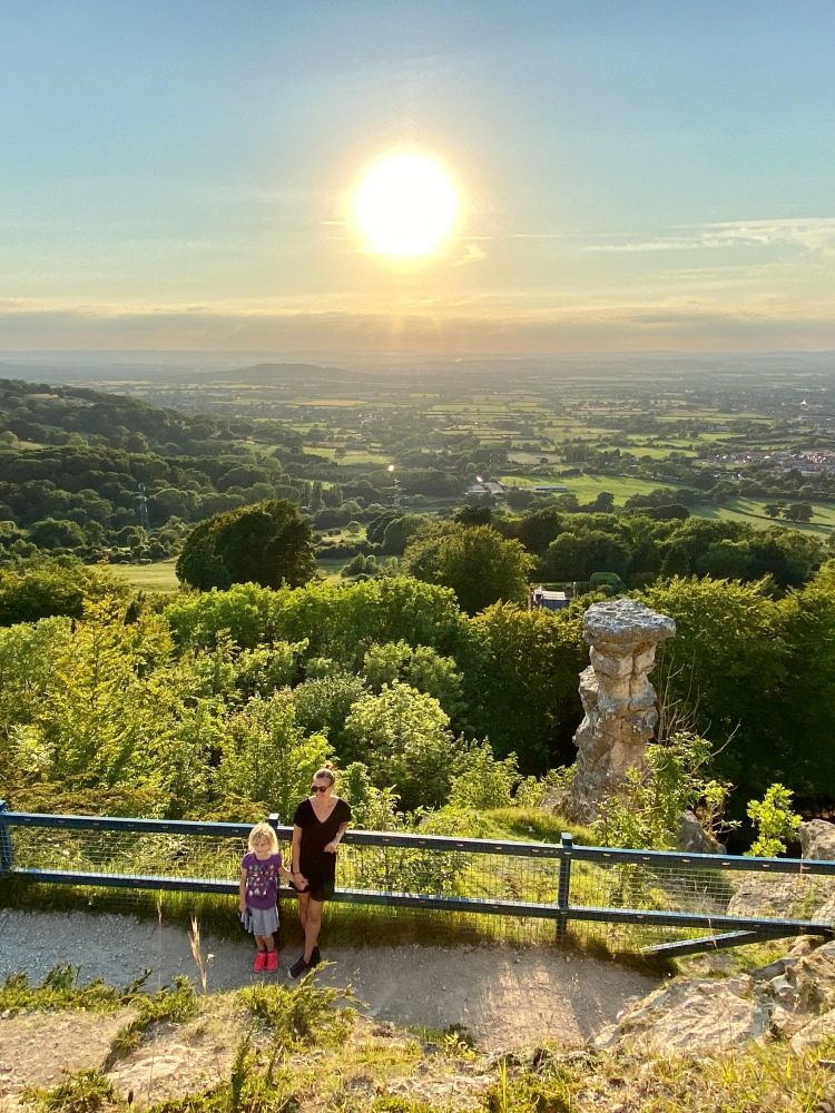 Devils Chimney Leckhampton Hill sunset cheltenham