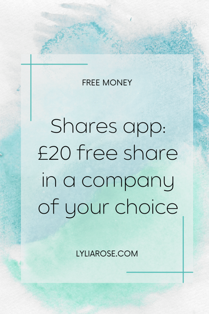 Shares app &pound;20 free share in a company of your choice