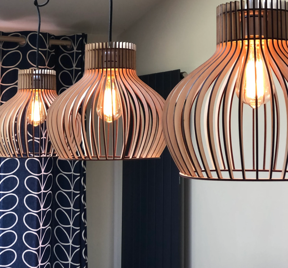 Scandinavian style dining room pendant light shades