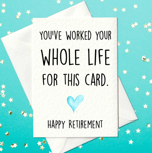 funny retirement card