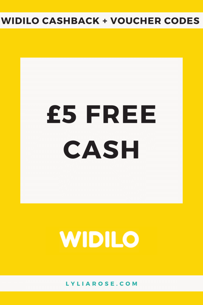 Widilo cashback &pound;5 free cash referral code
