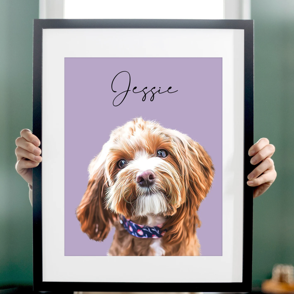 custom dog portrait print