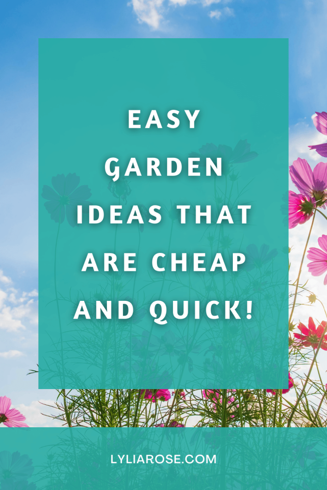 Easy garden ideas that are cheap and quick!