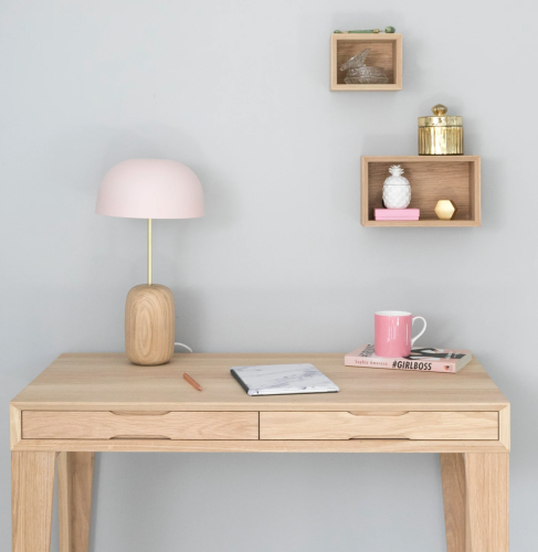 oak desk for bloggers