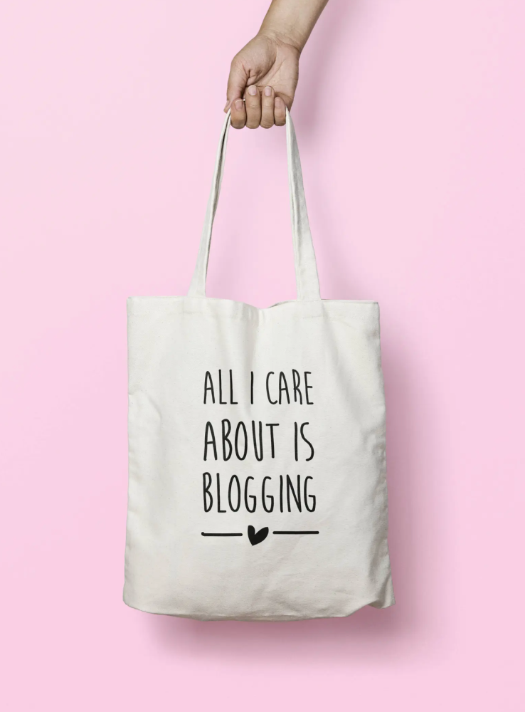 Blogging tote bag