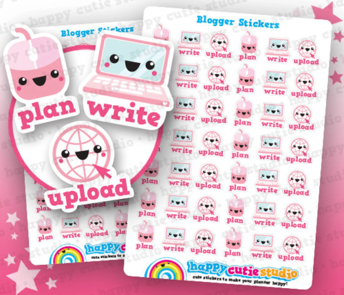 cute blogger planner stickers