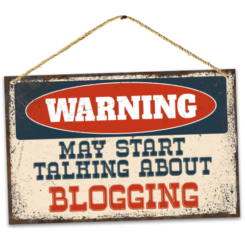 funny blogging sign