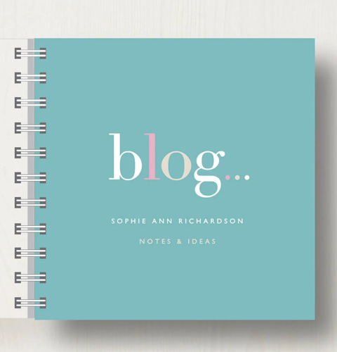 personalised blogger notebook