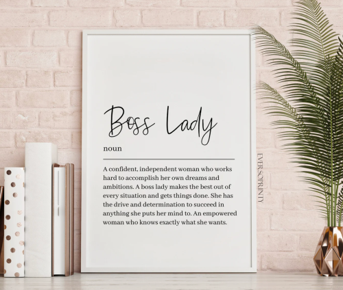 Boss lady wall print