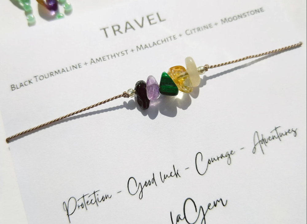 Travel crystal bracelet