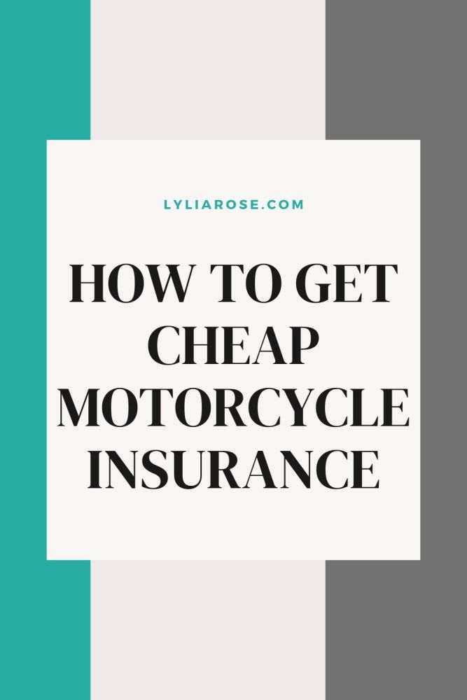 How to get cheap motorcycle insurance