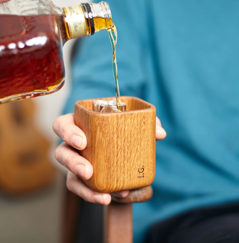 oak whisky tumbler