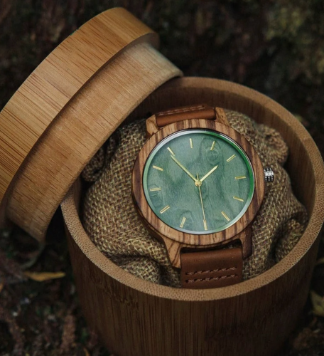 wooden watch engraved