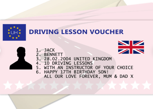 driving lesson voucher