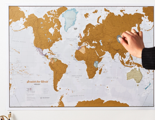 world travel map scratch off poster