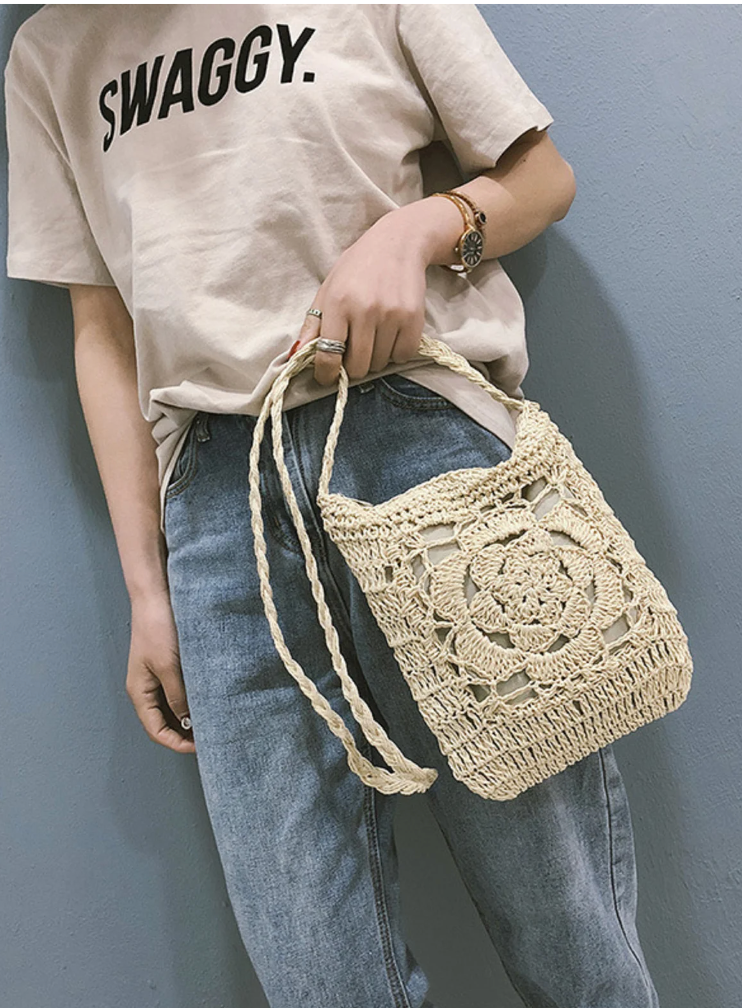 crossbody straw bag