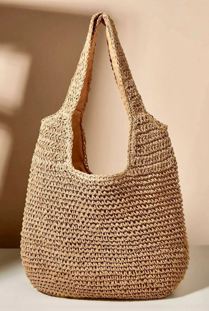 handwoven large straw tote bag