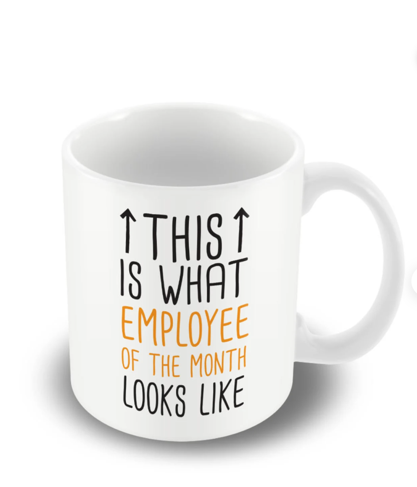 employee of the month mug