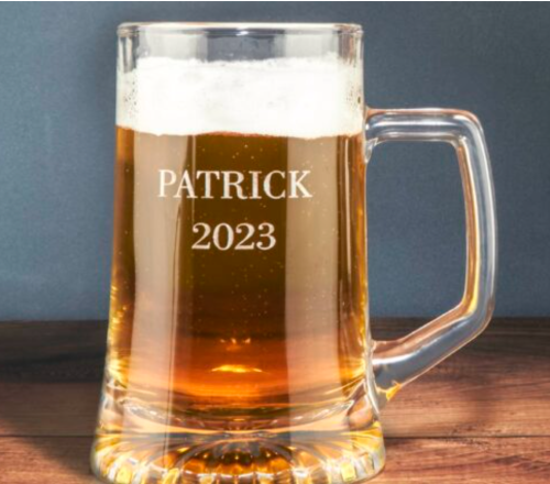 Personalised beer glass