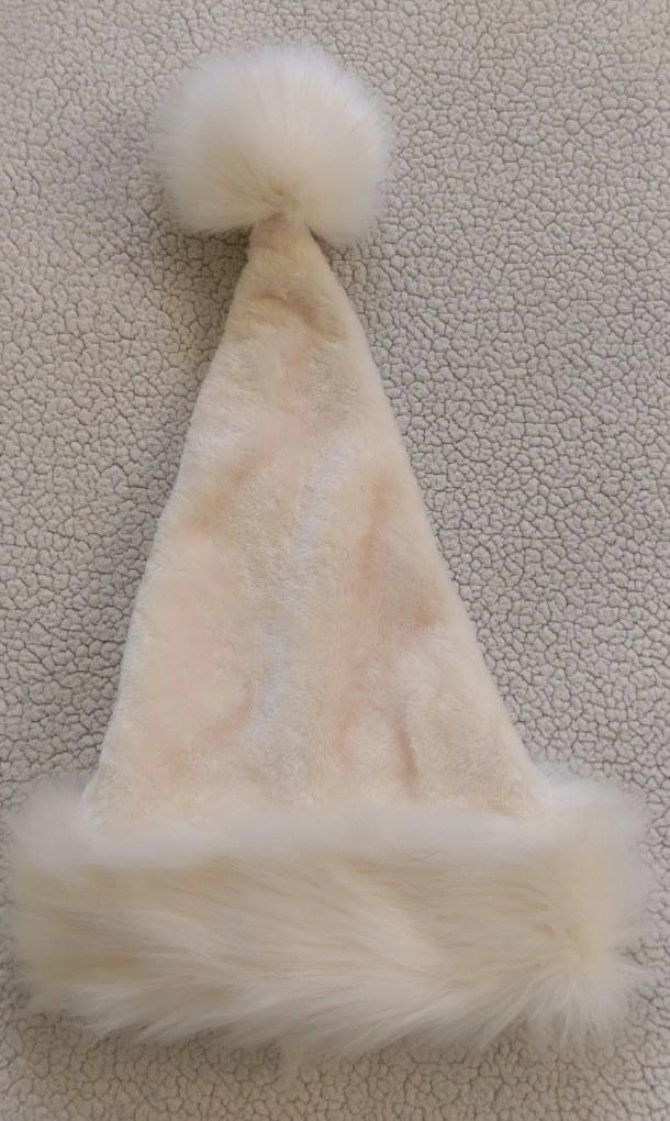 luxury white santa hat faux fur