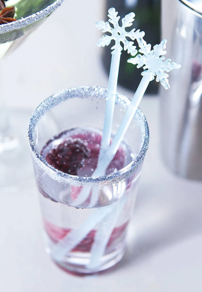 snowflake stirrers winter wedding ideas