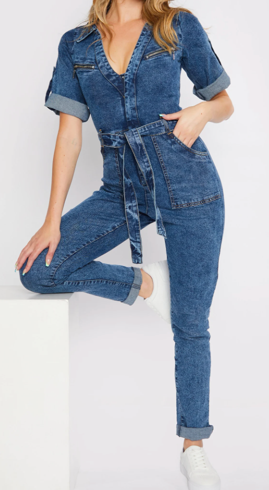 denim jumpsuit