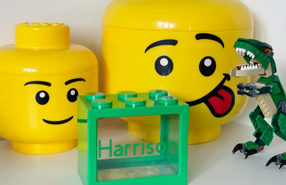 lego style kids money box