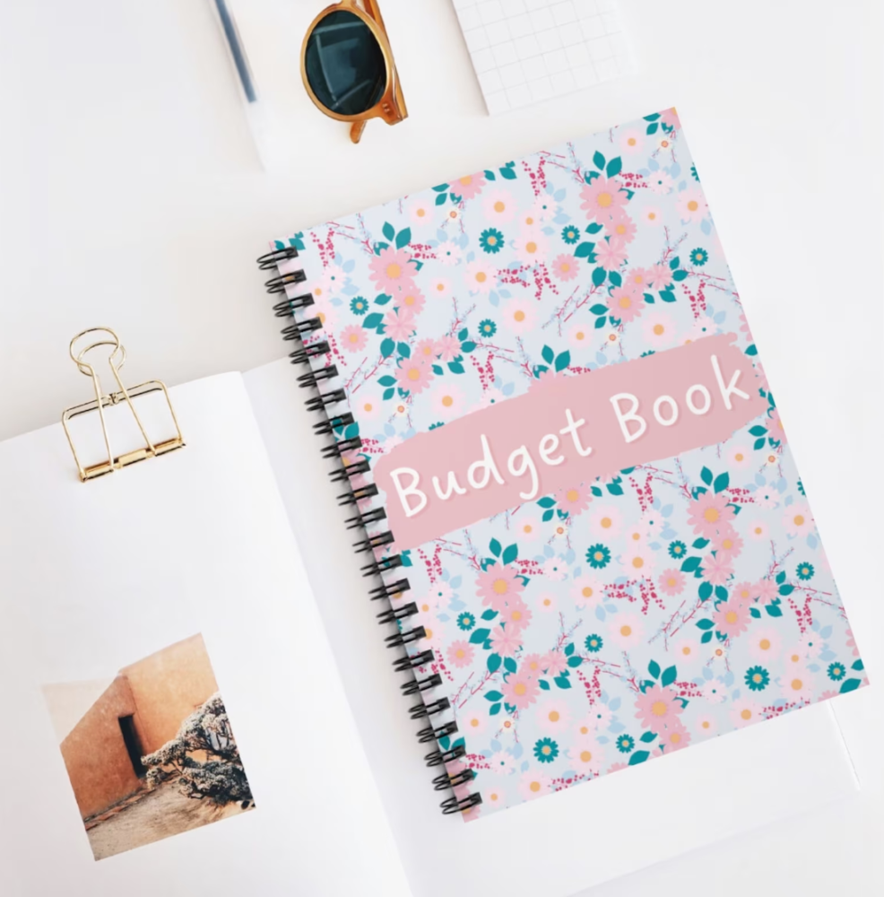 floral budget book for sale