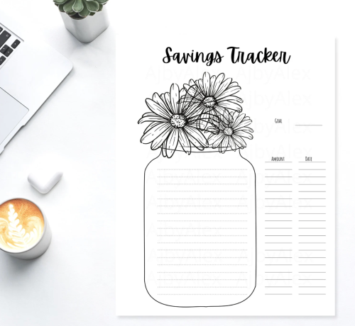 printable savings tracker