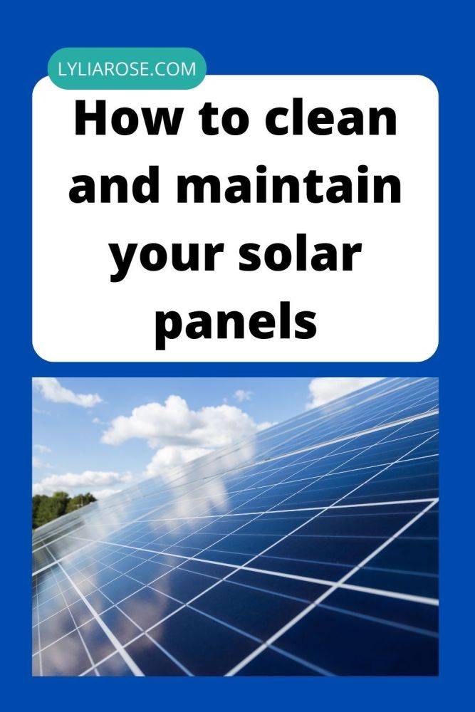 How to clean and maintain your solar panels