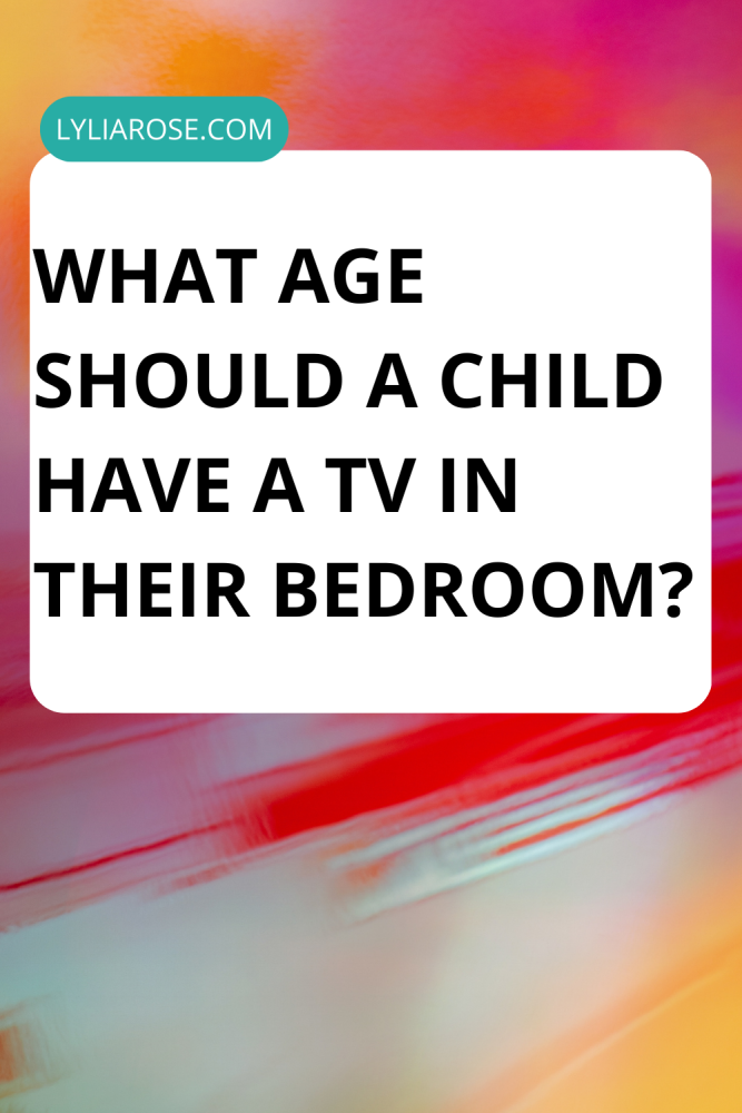 What Age Should a Child Have a TV in Their Bedroom