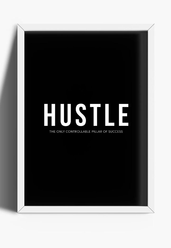 hustle wall print