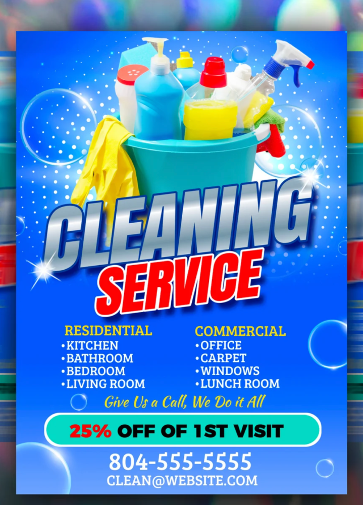 cleaning service printable flyer