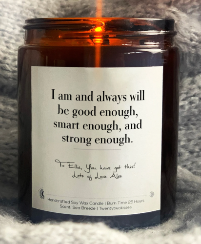 affirmation candle gift